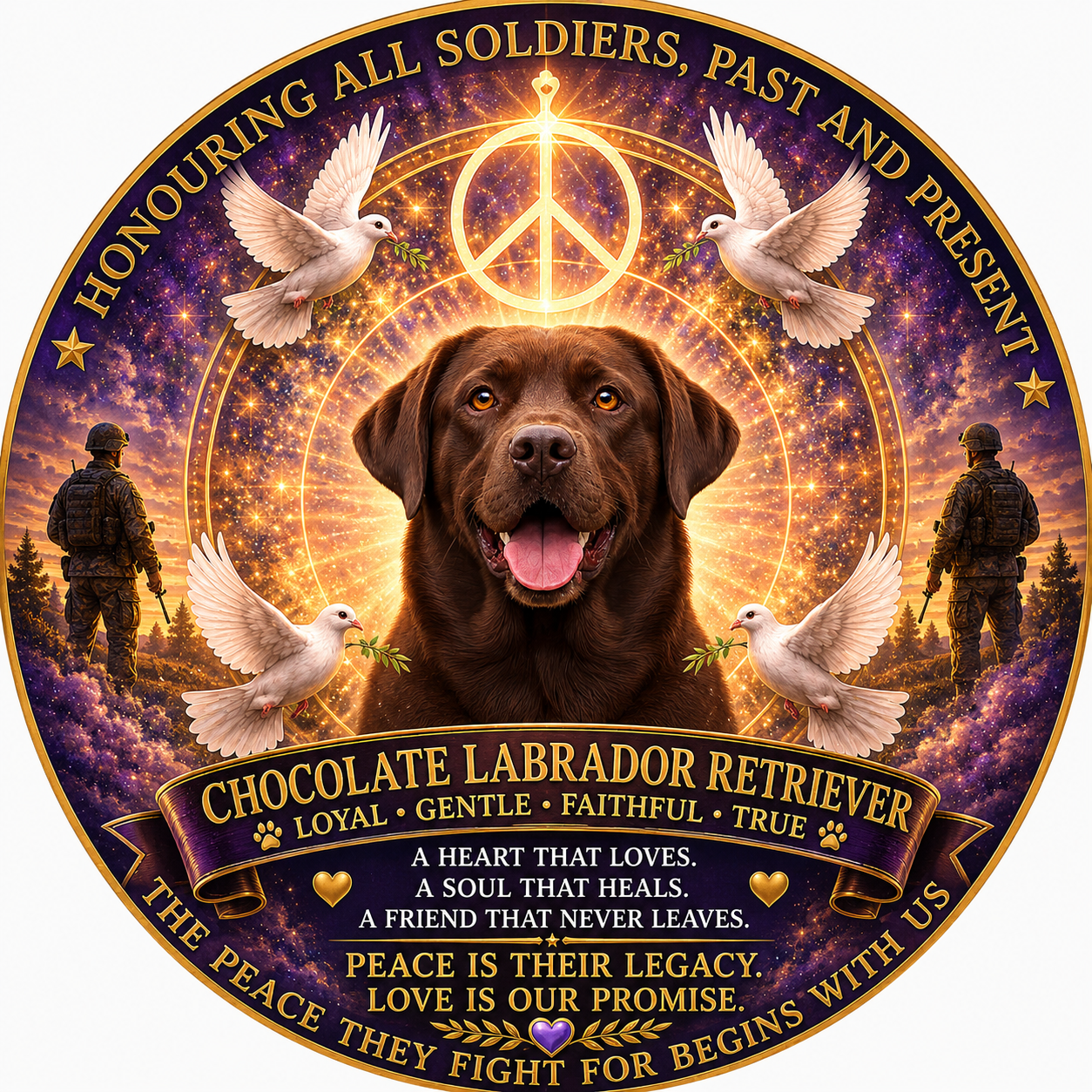 Chocolate Labrador Retriever dog artwork variant